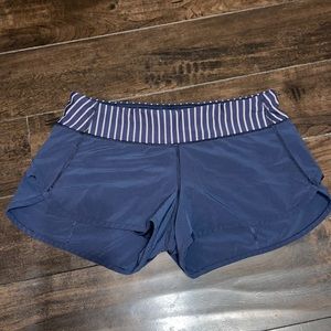 Navy Lululemon Speed Shorts